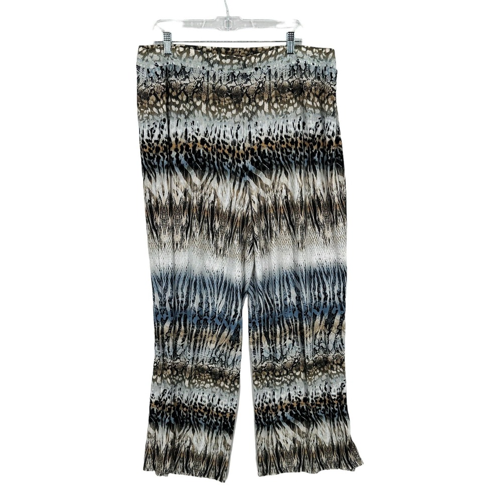 Est. 1946 Wide Leg Pull On Palazzo Pants Womens 18W Boho Hippie Flowy Abstract